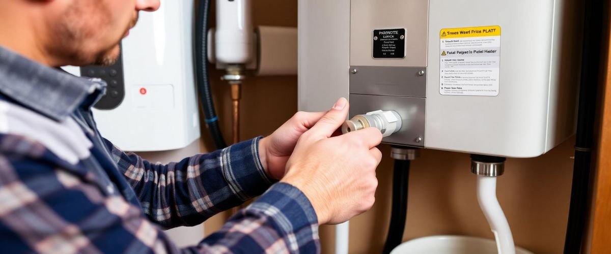 Professional tankless water heater flush service