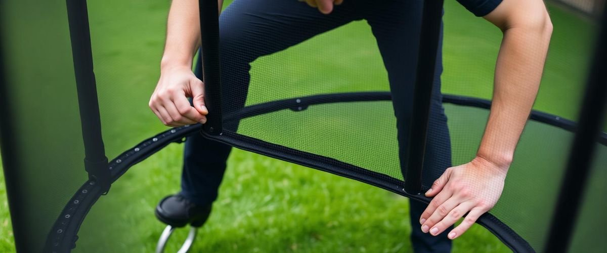 Professional trampoline assembly